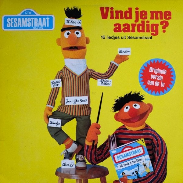 Sesamstraat L.P. (1982) Vind Je Me Aardig ?, Cd's en Dvd's, LP, Gebruikt, Kinderen en Jeugd, Ophalen of Verzenden