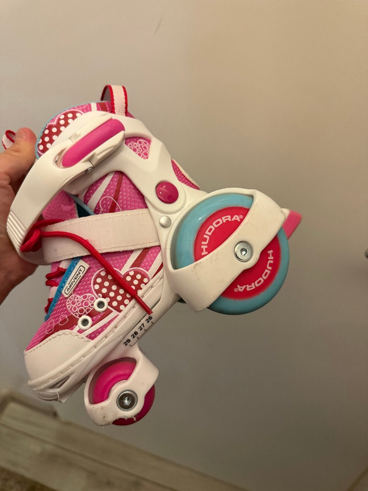 Hudora rolschaatsen voor kinderen 27-30  - verstelbaar, Ophalen of Verzenden, Verstelbaar, Gebruikt, Kinderen