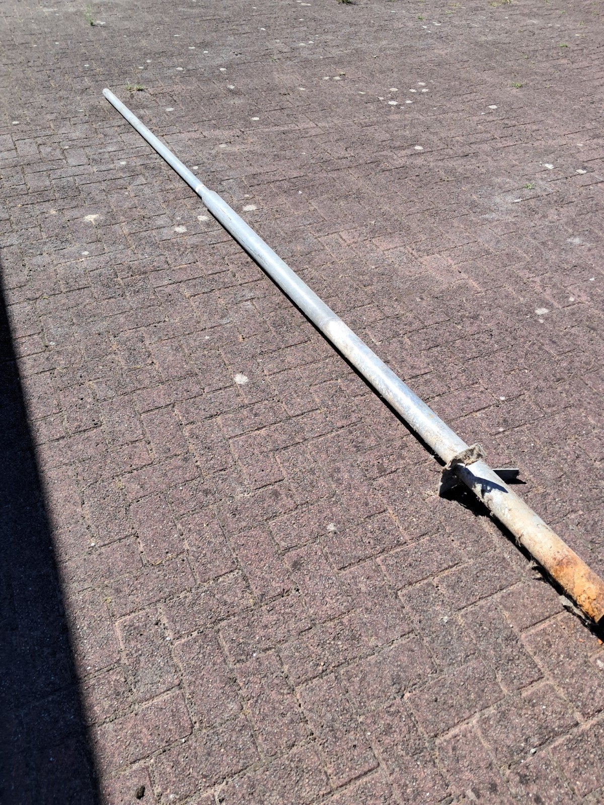 Gegalvaniseerde verkeersbordpaal - 3800 mm lang, Ophalen of Verzenden, Gebruikt, IJzer