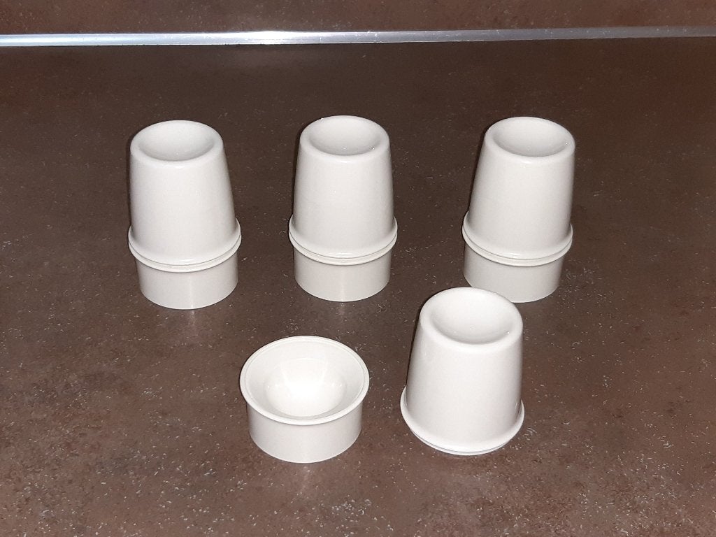 Tupperware eierdopjes / eiwarmers uitmuntend vintage wit, Ophalen of Verzenden, Wit, Overige typen