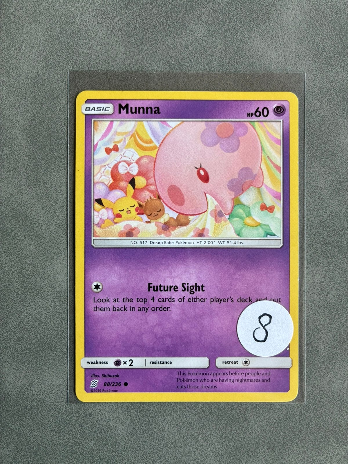 Pokemon Unified Minds Munna 88, Hobby en Vrije tijd, Verzamelkaartspellen | Pokémon, Ophalen of Verzenden, Zo goed als nieuw