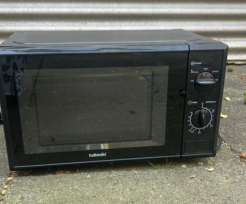 Hollandia magnetron zwart - Werkt perfect!, Witgoed en Apparatuur, Ophalen, Zo goed als nieuw, Vrijstaand, Magnetron
