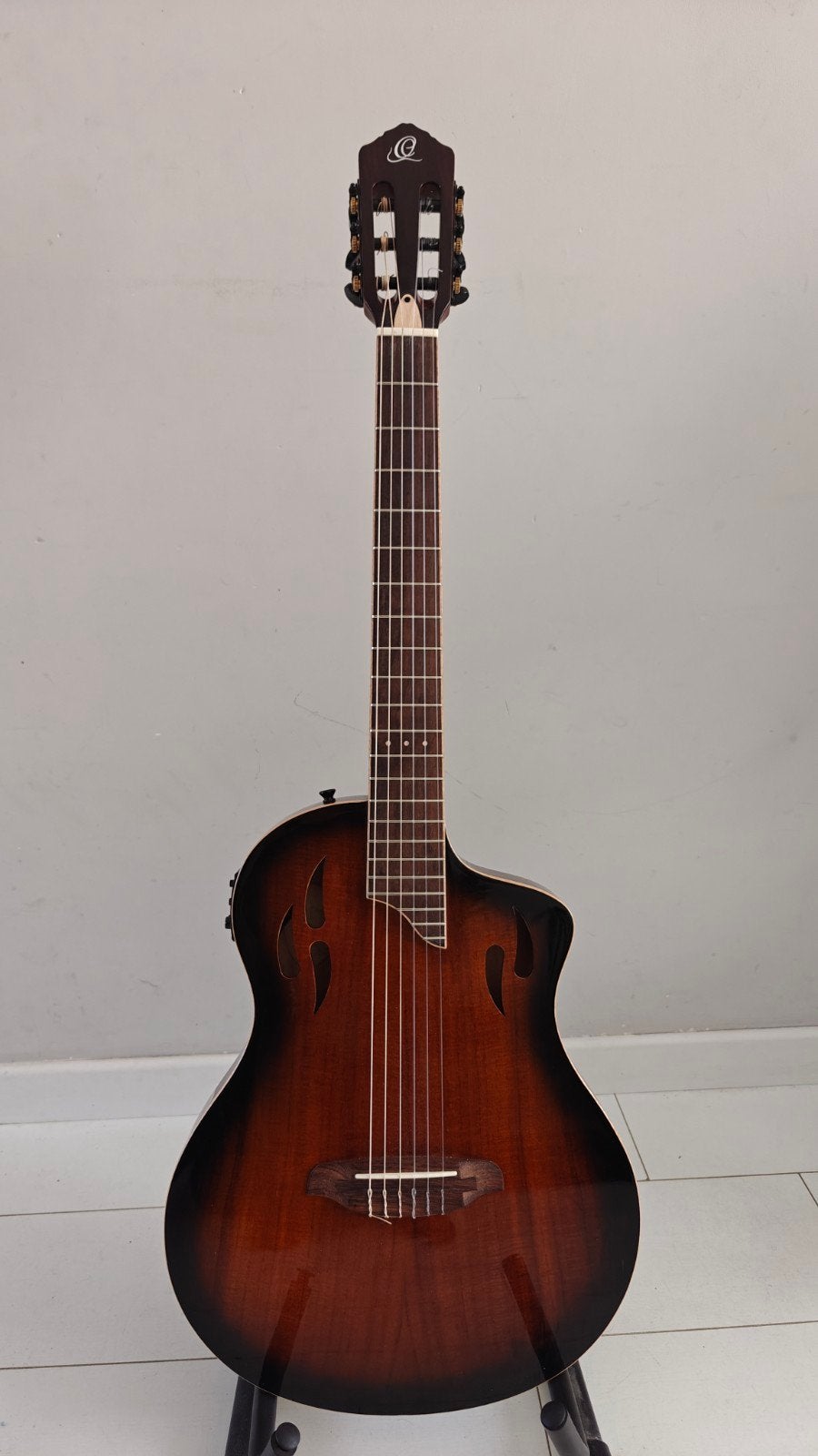 Ortega RTPDLX-ACA TourPlayer gitaar met nieuwe elektronica, Ophalen, Gebruikt, Klassieke of Spaanse gitaar, Met (piezo-)element