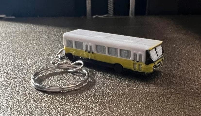 Sleutelhanger van de gele VAD bus uit de jaren 80, Overige merken, 1:50 of kleiner, Overige typen, Nieuw