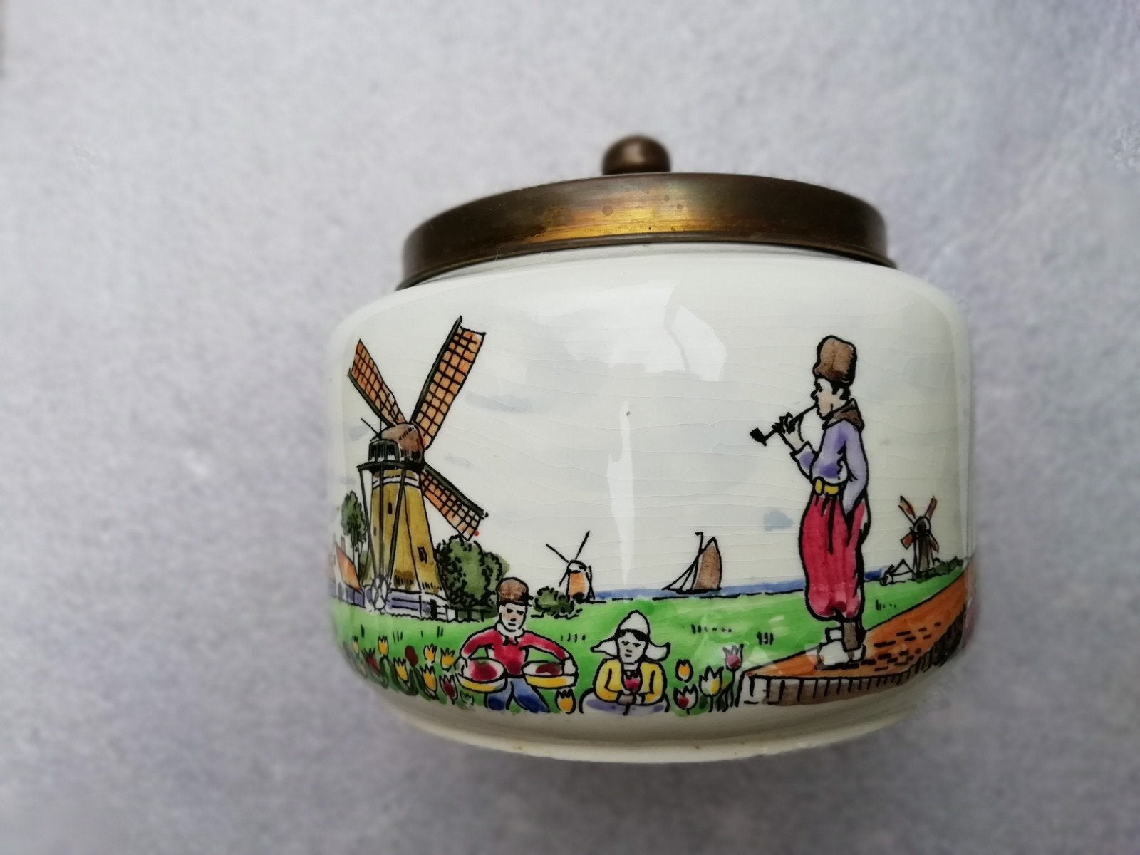 Antieke Goedewaagen Gouda Holland tabakspot, Antiek en Kunst, Antiek | Keramiek en Aardewerk, Ophalen of Verzenden
