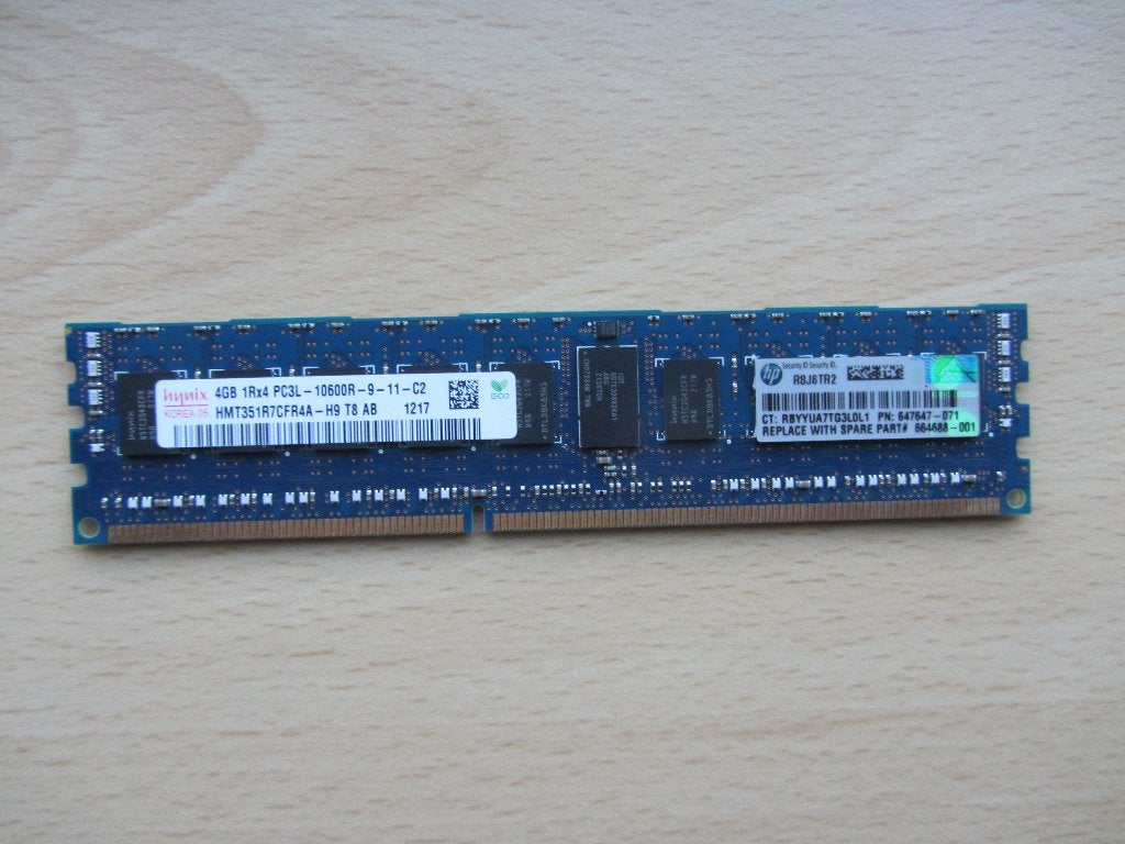Hynix 4GB PC3-10600 DDR3-1333MHz ECC Registered CL9, Computers en Software, RAM geheugen, 1333 MHz, Server, DDR3, Ophalen of Verzenden