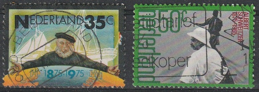 3337. Nederland 1073/74 gest. SMZ/A. Schweitzer, Verzenden, Na 1940, Gestempeld