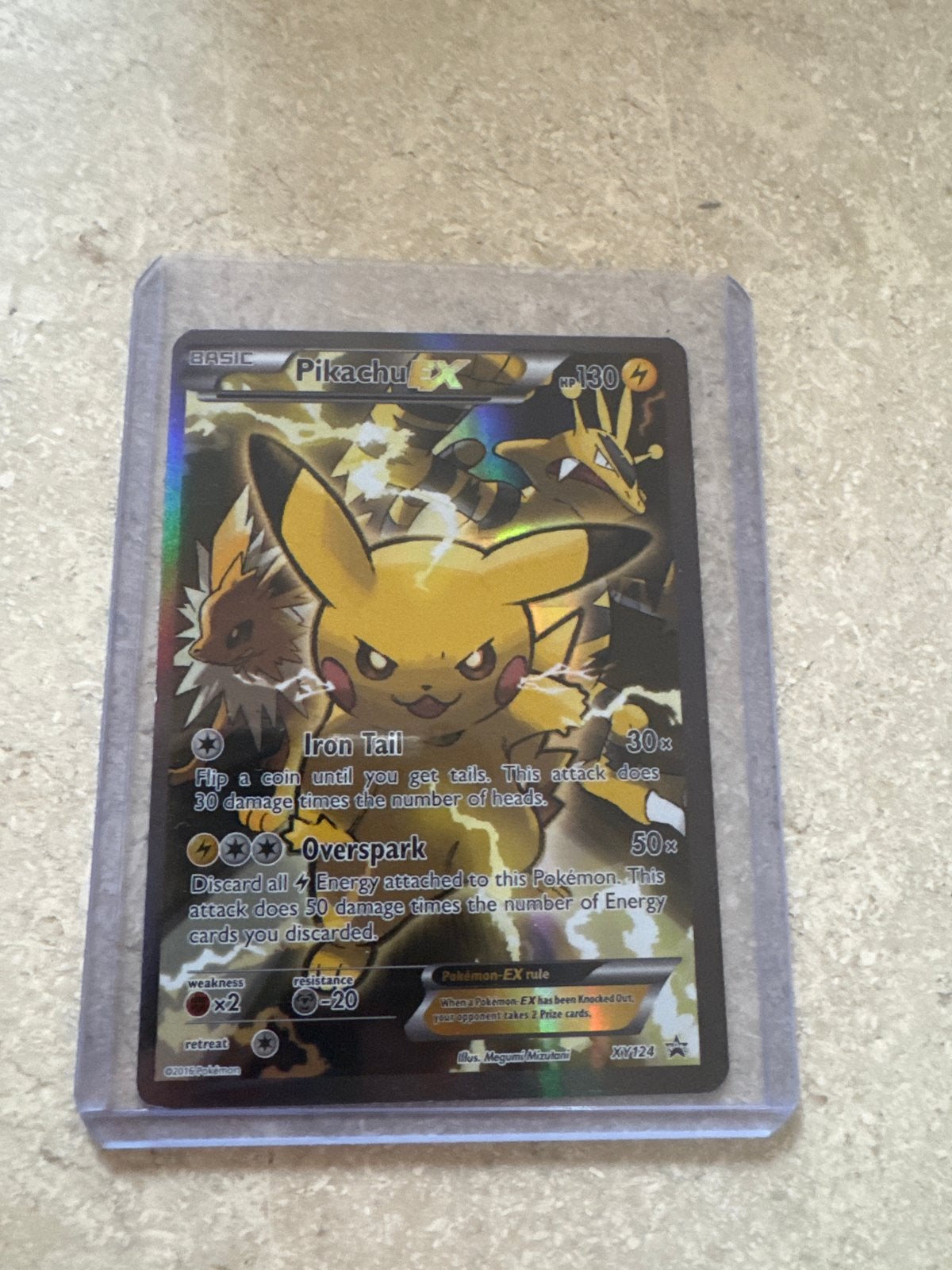 Pikachu EX Pokémon Kaart - Full Art (XY84), Ophalen of Verzenden, Zo goed als nieuw, Losse kaart, Foil
