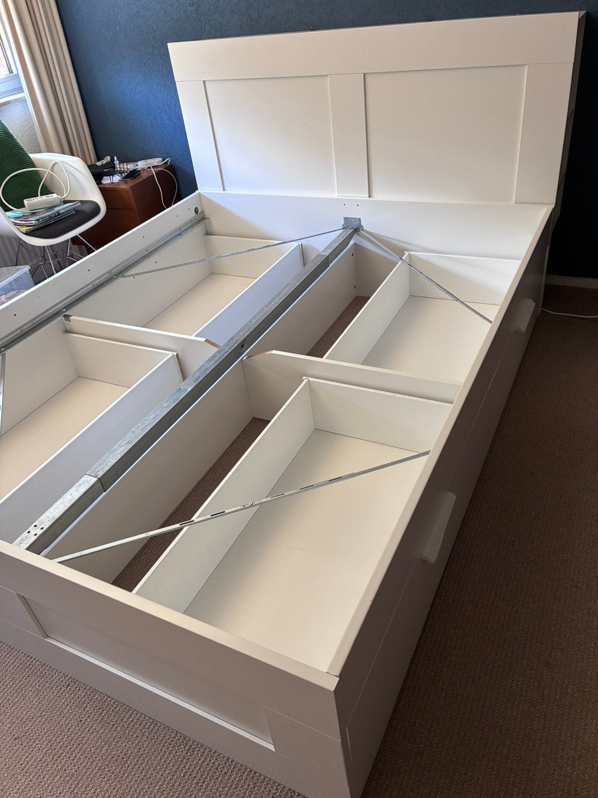 Ikea Brimnes Bed 160x200, Ophalen, Wit, Tweepersoons, Zo goed als nieuw
