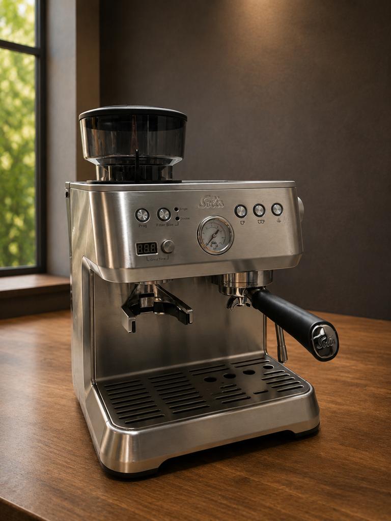 Solis Grind&infuse prefetta koffiezetapparaat/Pistonmachine, Ophalen, Koffiemachine, Koffiebonen, Zo goed als nieuw