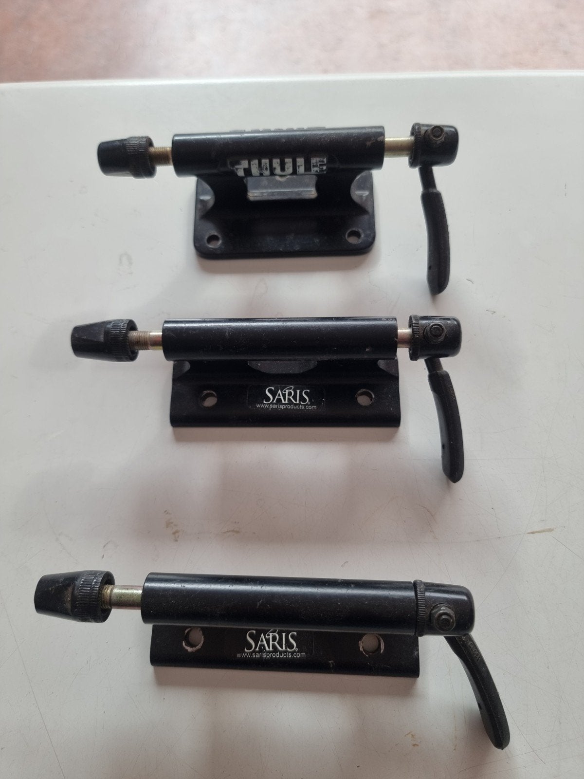 Thule en Saris fietsdrager bevestigingen, Ophalen of Verzenden, Gebruikt, Thule, Saris