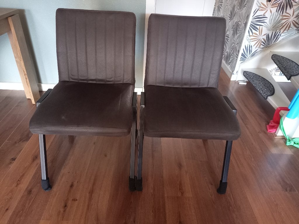Matz stoelen - antraciet kleur (2 stuks), Ophalen, Gebruikt, Twee, Overige kleuren