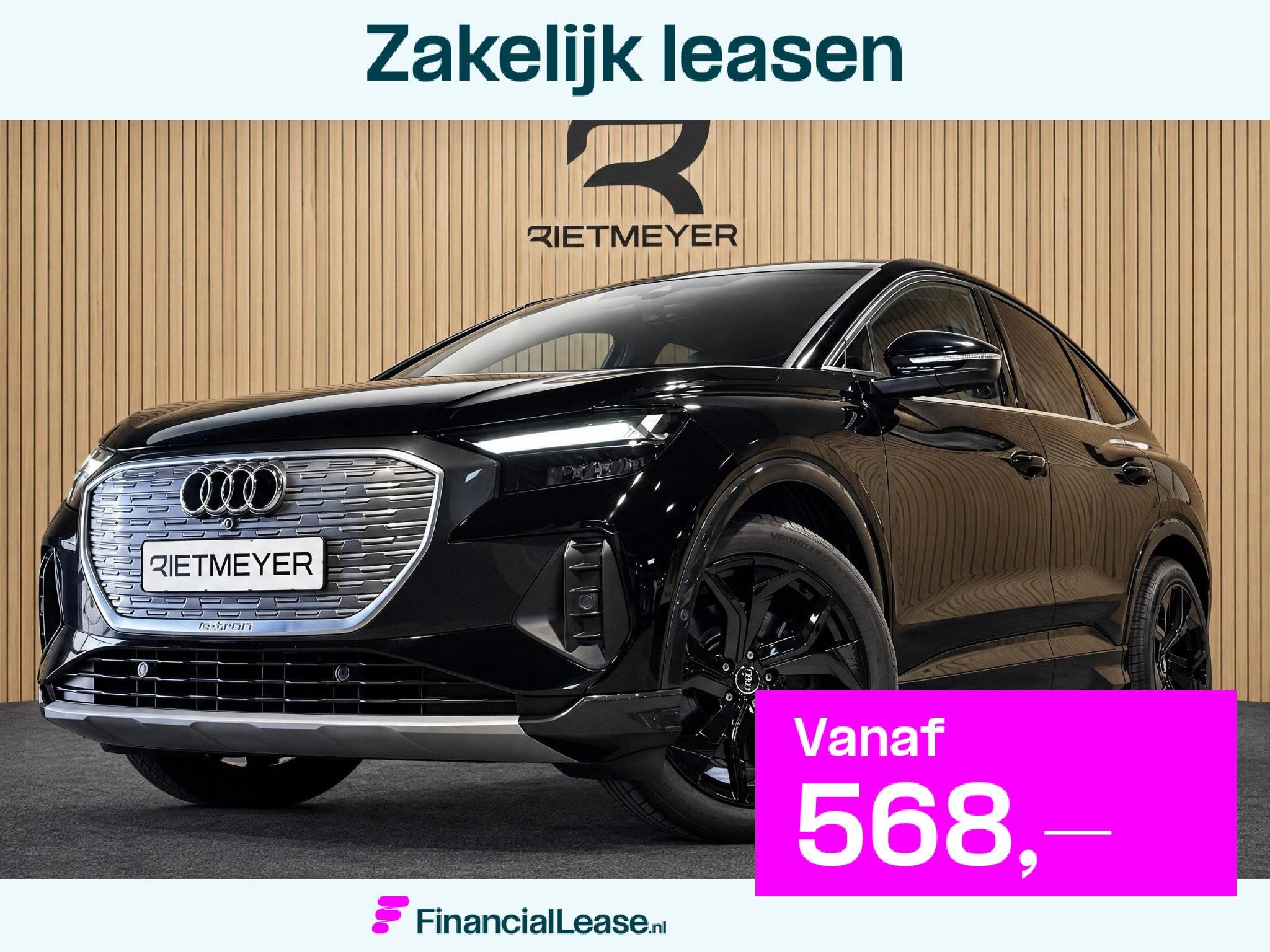 Audi Q4 Sportback e-tron 45 Edition 82 kWh |SONOS |Stoelverw, Automaat, 12 maanden, Gebruikt, Zwart