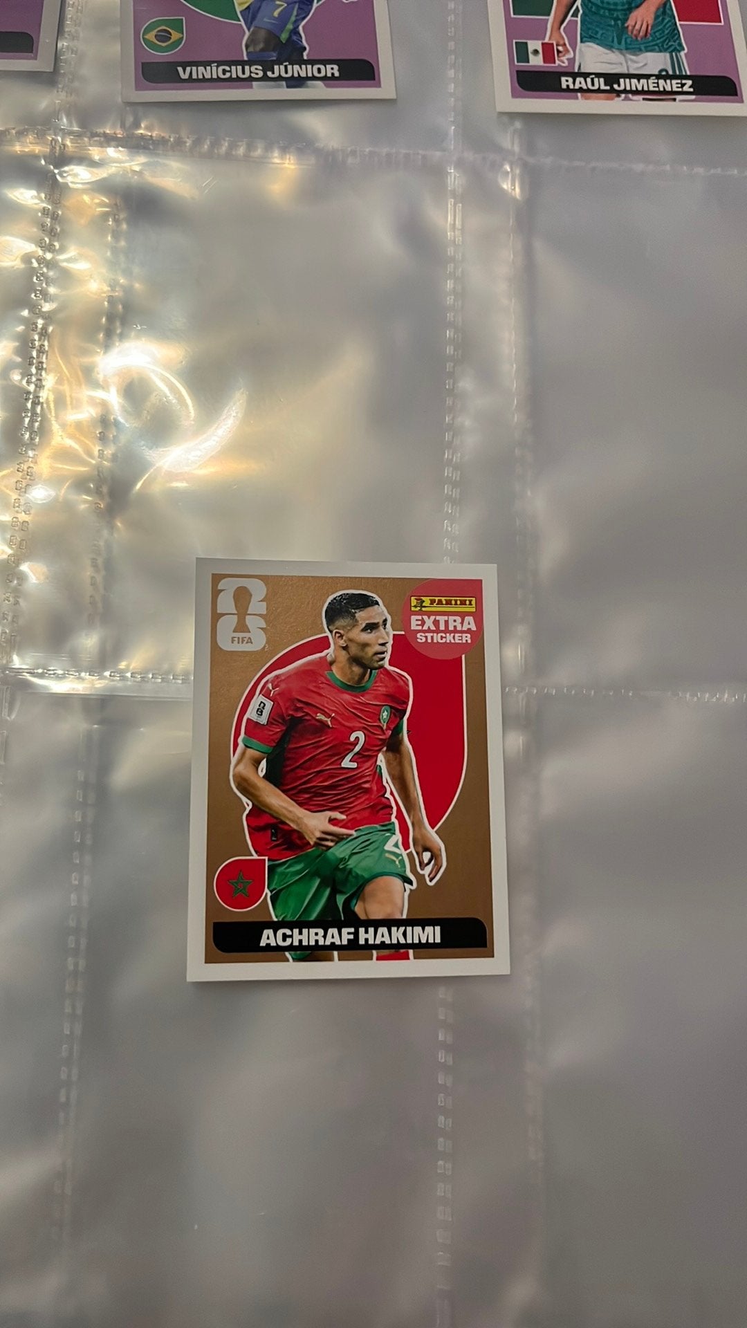 Panini Achraf Hakimi extra sticker, Ophalen, Zo goed als nieuw, Sticker