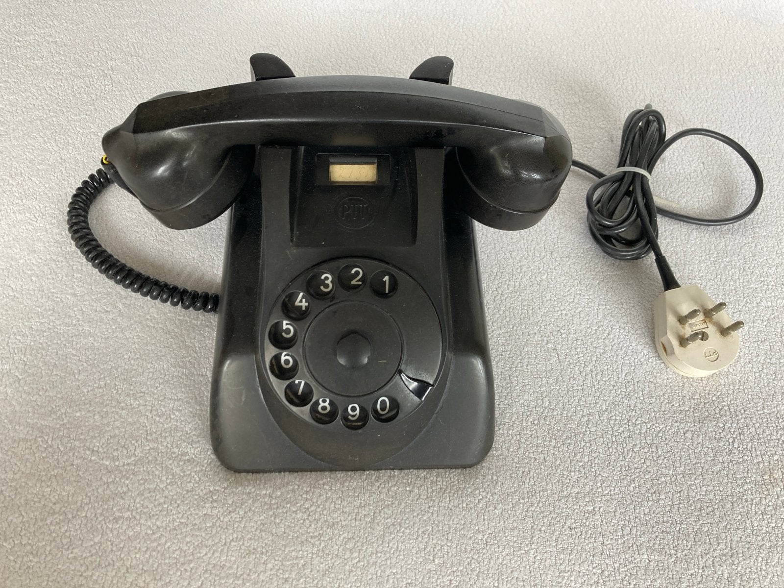 Vintage PTT Telefoon met Draaischijf - Bakeliet, Telecommunicatie, Ophalen of Verzenden, Bakeliet