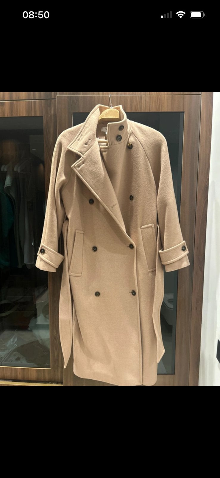 Reiss mantel beige, Ophalen of Verzenden, Zo goed als nieuw, Beige