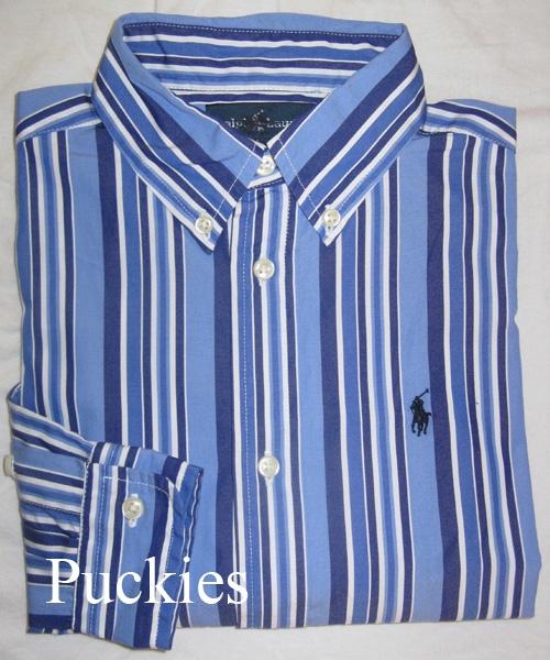Maat 122 Blauw gestreept Ralph LAUREN overhemd *NIEUW*, Overhemd of Blouse, Nieuw, Ophalen of Verzenden, Jongen