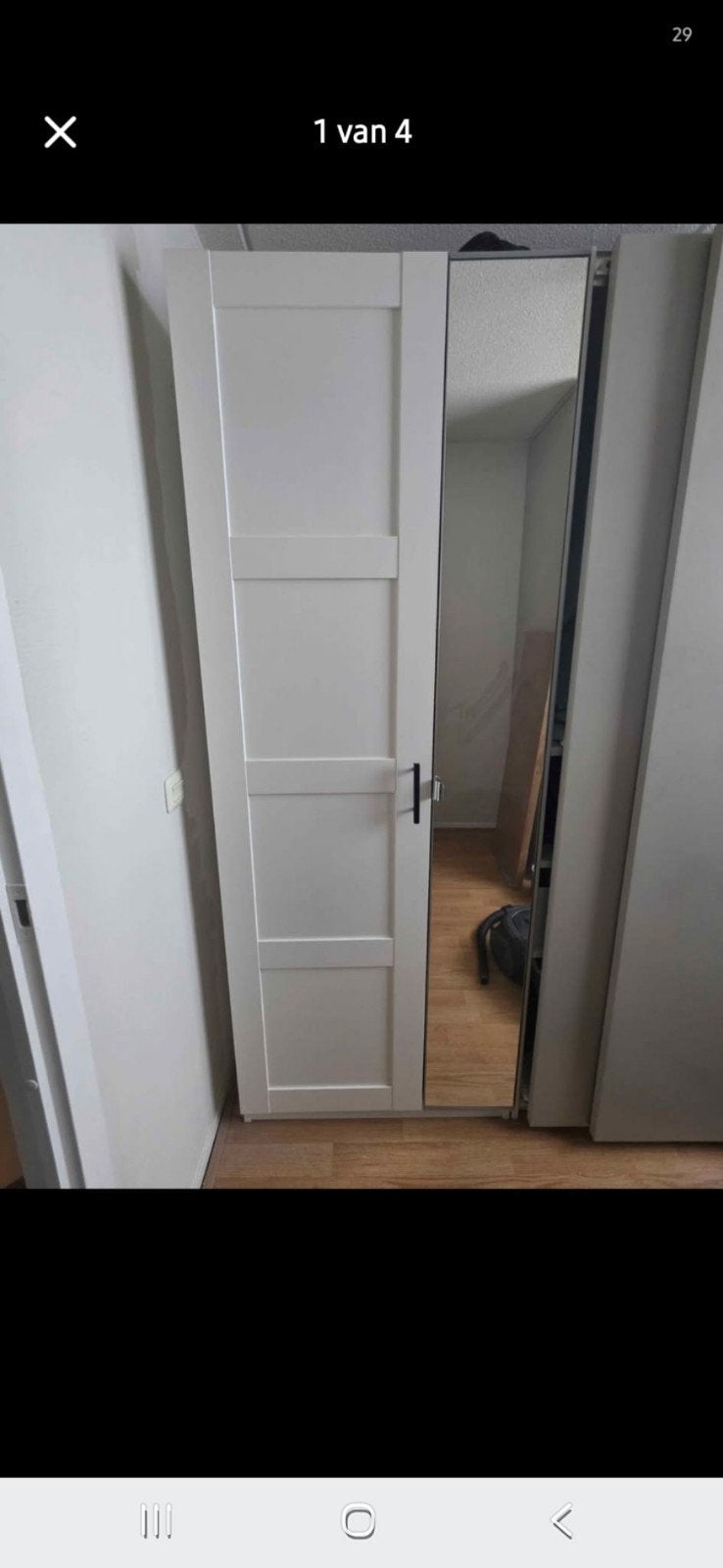 IKEA Pax Kast met spiegeldeur en planken, Ophalen, Met deur(en), Gebruikt, 200 cm of meer