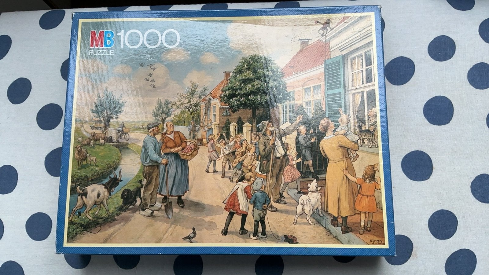 Leuke MB Puzzel. Oude afbeelding Ot en Sien 1000 stukjes, Ophalen of Verzenden, 500 t/m 1500 stukjes, Zo goed als nieuw