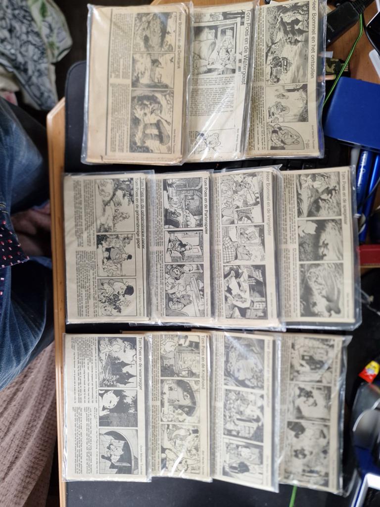 Tom Poes en Heer Bommel krantenstrips (diverse jaargangen), Ophalen of Verzenden, Gelezen, Krant