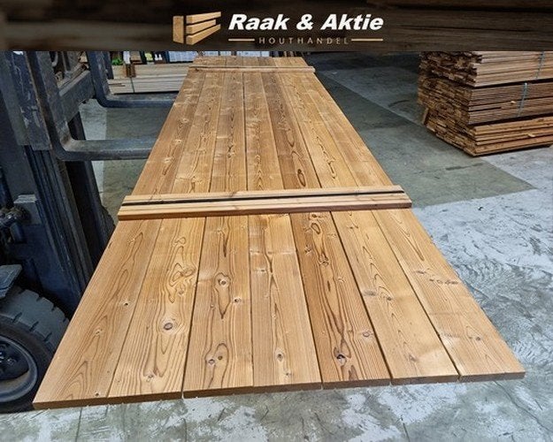 23 meter planken 2.0x12.0 cm thermowood - nr: tp619, Ophalen, Nieuw, 250 cm of meer, Planken