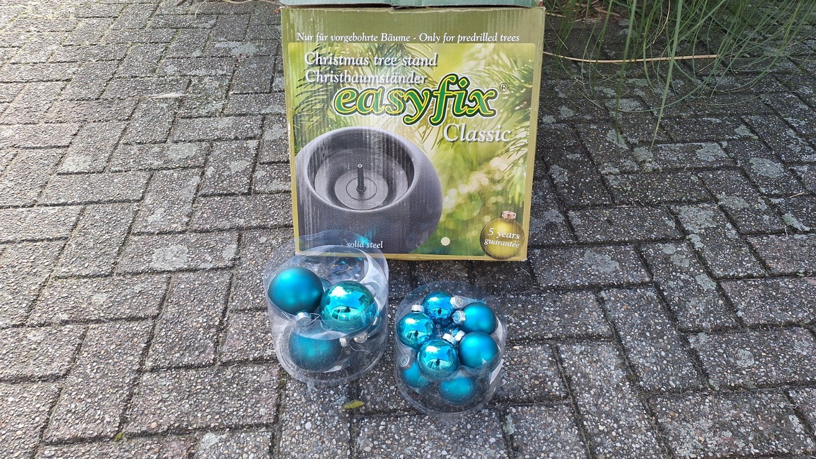 Kerstboomstandaard, kerstballen en lampjes, Diversen, Ophalen of Verzenden