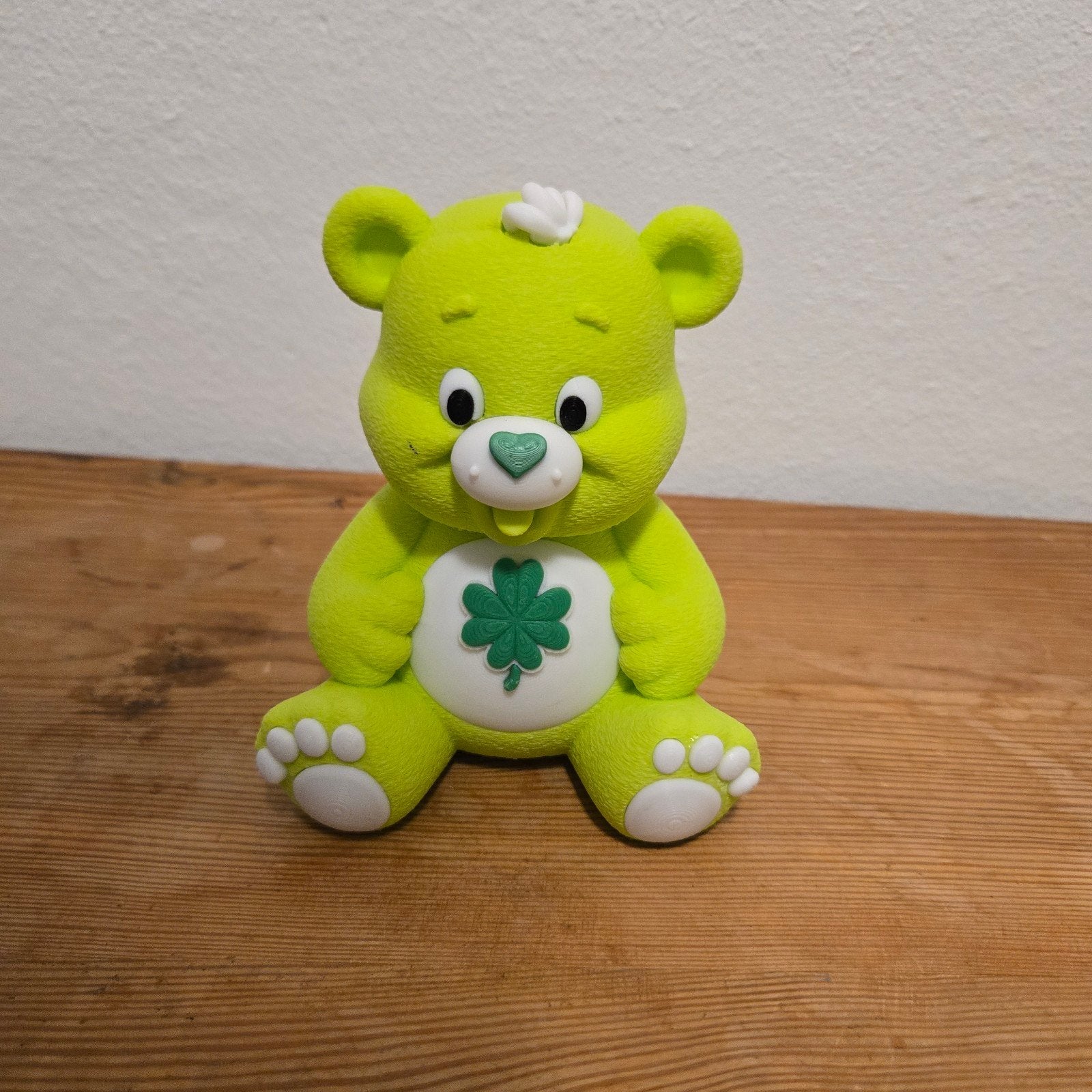Care Bear Good Luck Bear beeldje - Groen klavertje vier, Groen, Overige merken, Overige karakters, Beer
