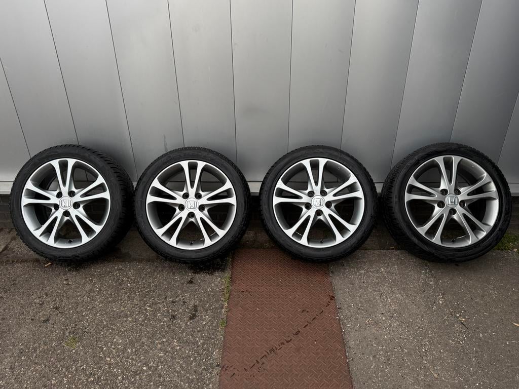 17” LM VELGEN + VREDESTEIN WINTERBANDEN (HONDA / 5x114,3), Auto-onderdelen, Banden en Velgen, Ophalen, Gebruikt, Banden en Velgen