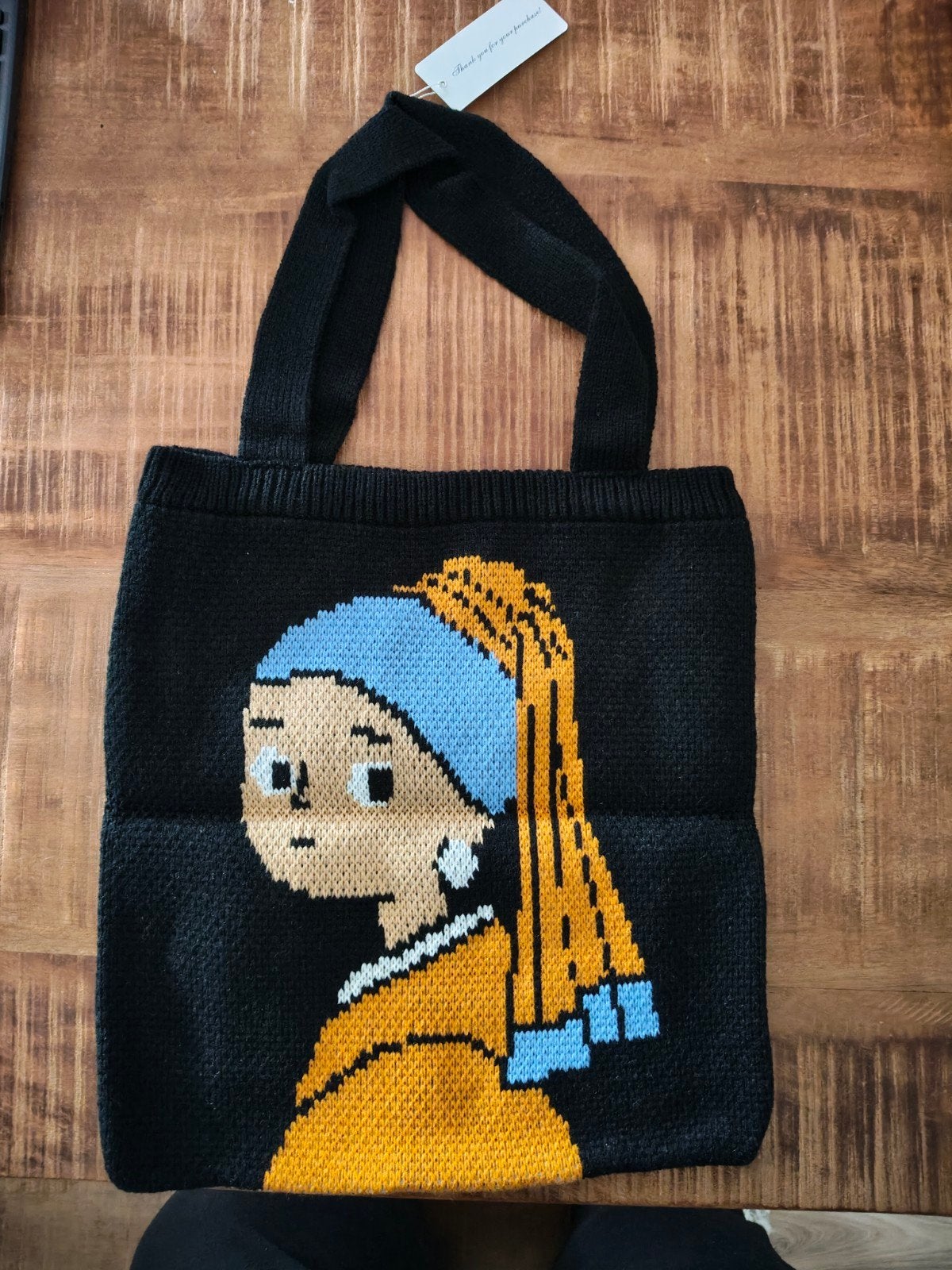 Shopper Meisje met de Parel - Gehaakte/Gebreide Look Tas, Sieraden, Tassen en Uiterlijk, Tassen | Damestassen, Ophalen, Nieuw