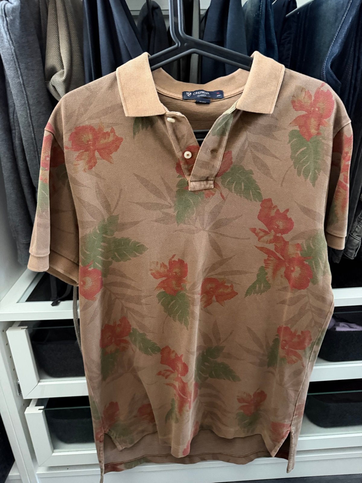 Cremieux Classics Polo Shirt Maat M - Bloemenprint, Ophalen, Gedragen, Maat 48/50 (M), Meerkleurig