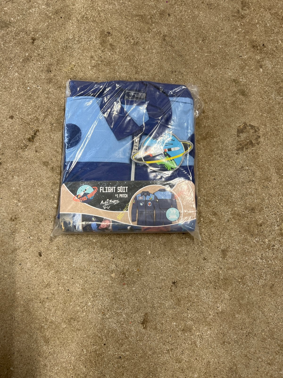 André Kuipers Ruimtepak - Flight Suit + Patches 7/8 jaar, Kinderen en Baby's, Ophalen of Verzenden, Nieuw, 122 t/m 128, Jongen of Meisje
