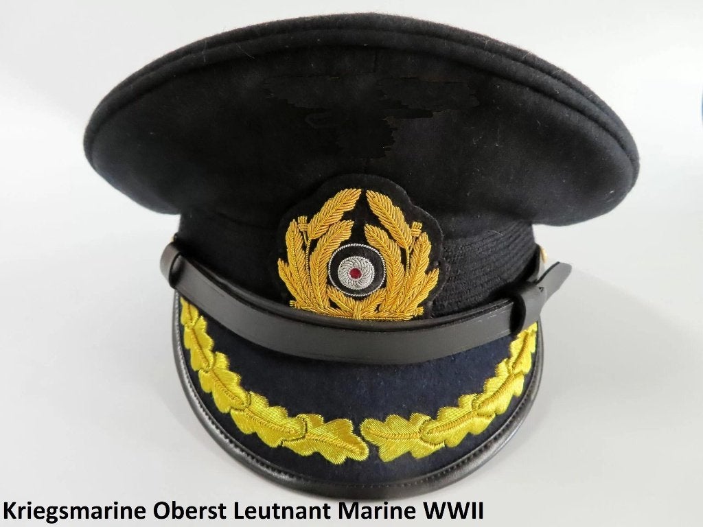 Pet,Kepie,Duitsland,WWII,Kriegsmarine,OberstLeutnant, Verzamelen, Verzenden, Marine, Duitsland, Helm of Baret