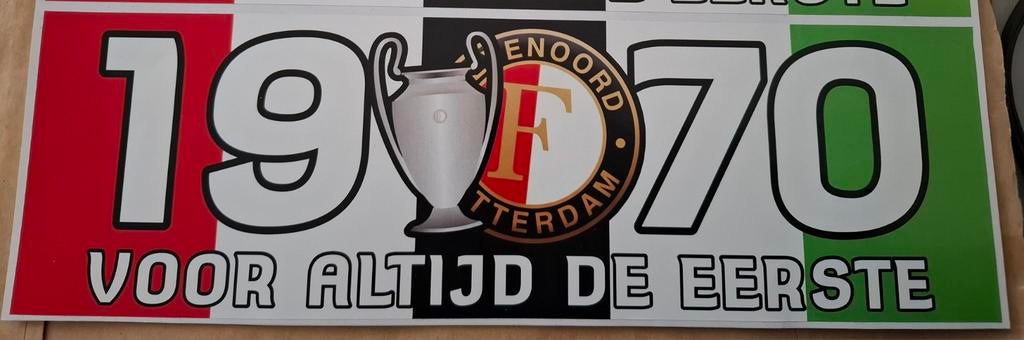 Sticker Feyenoord 1970 voor altijd de eerste, Ophalen of Verzenden, Nieuw, Sport