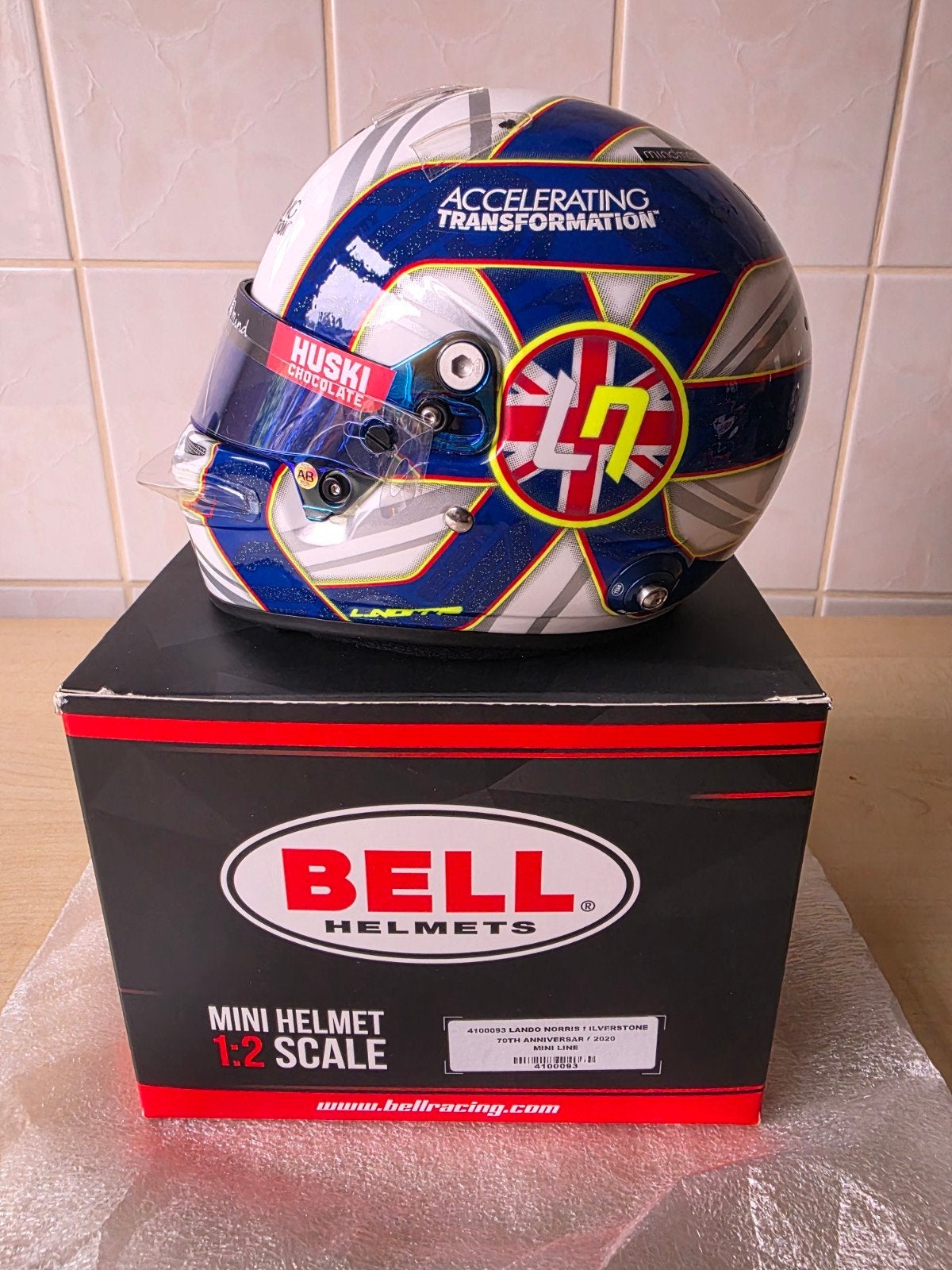 Lando Norris 2020 Silverstone 70th Anniversary helm, Ophalen of Verzenden, Nieuw, Formule 1