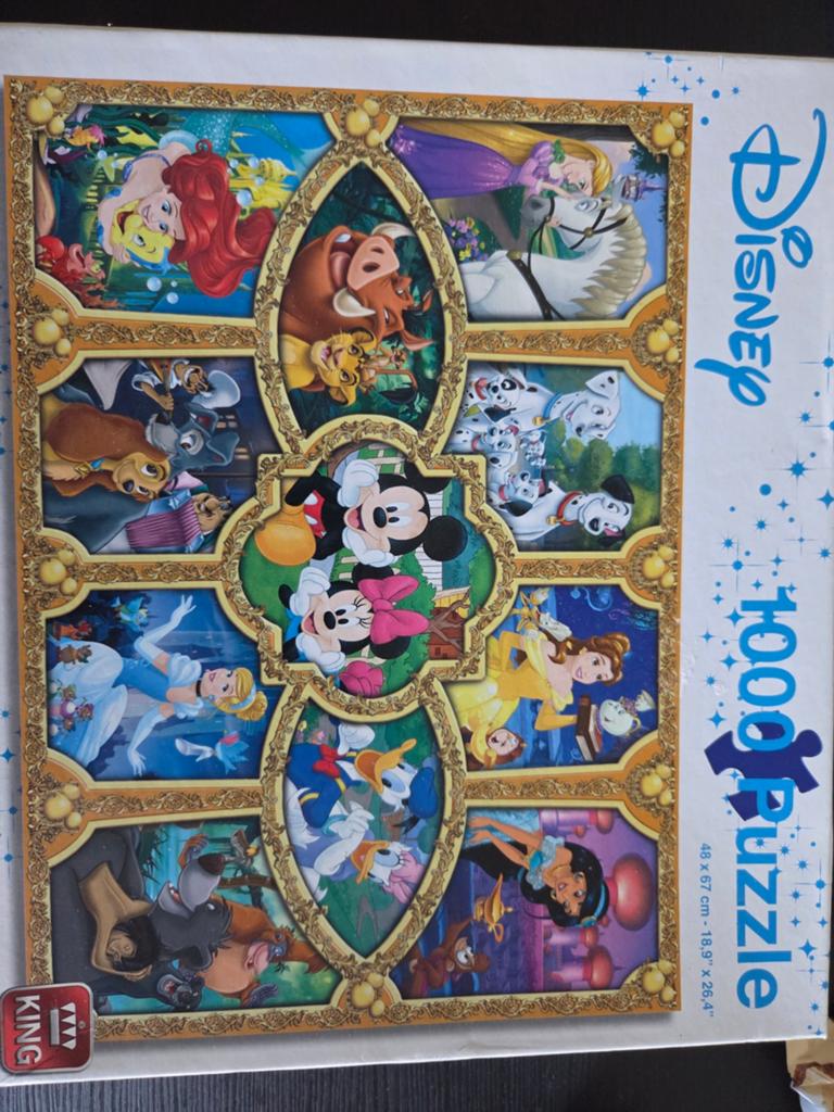 Disney 1000 Stukjes Legpuzzel - Diverse Figuren, Kinderen en Baby's, Speelgoed | Kinderpuzzels, Ophalen, Gebruikt, 6 jaar of ouder