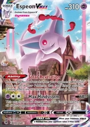 2021 Pokémon Espeon VMAX FST #270 BGS 9, Ophalen of Verzenden, Zo goed als nieuw