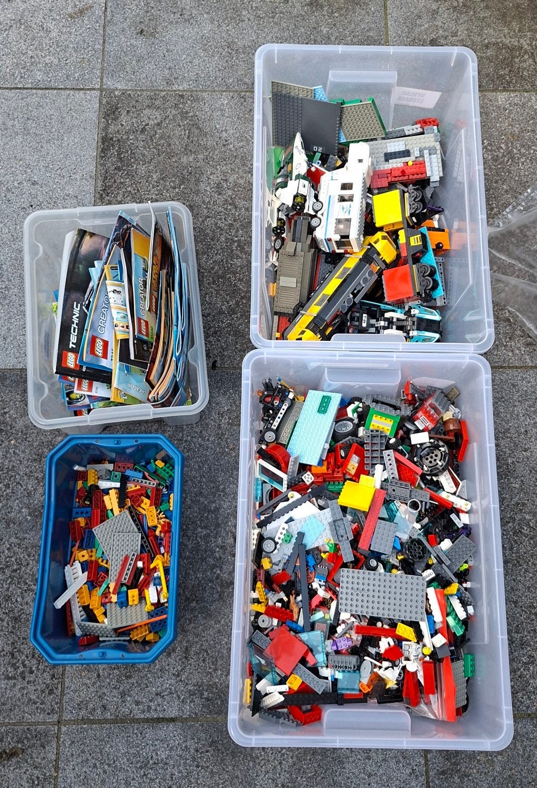 Grote partij LEGO (en Knex) met instructieboekjes, Ophalen, Gebruikt, Overige merken