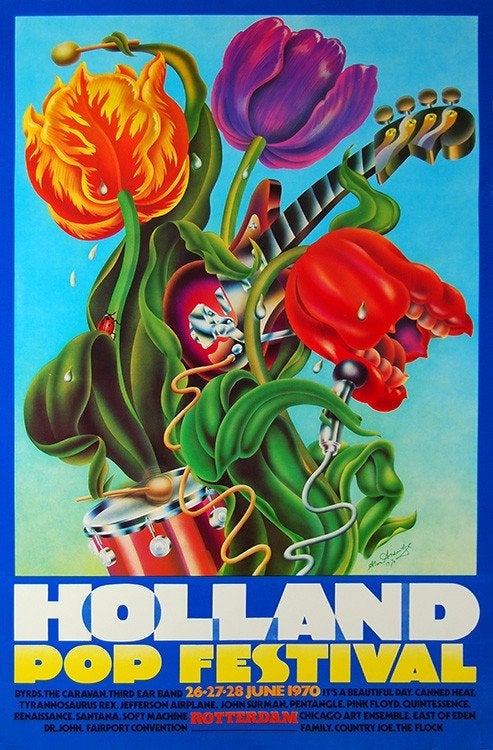 holland pop festival 1970, Rechthoekig Staand, Ophalen of Verzenden, Zo goed als nieuw, A1 t/m A3