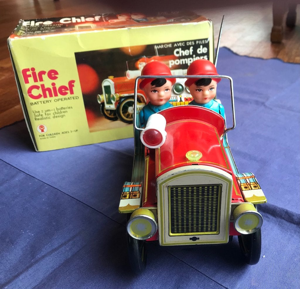 Fire Chief oude brandweerauto ME 699, Antiek en Kunst, Antiek | Speelgoed, Ophalen of Verzenden
