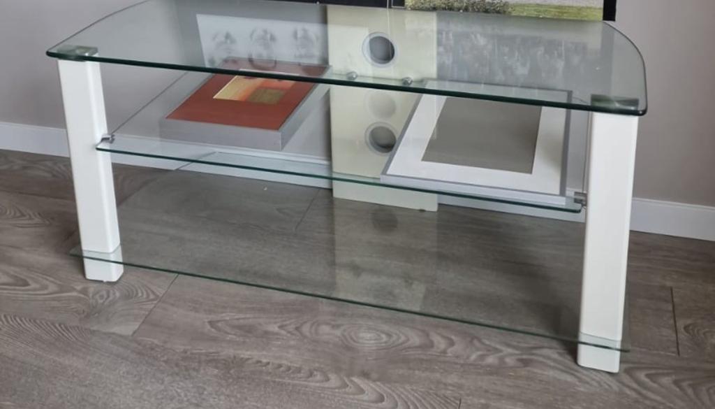 GRATIS tv meubel met glas, Huis en Inrichting, Ophalen, 25 tot 50 cm, Rechthoekig, Glas