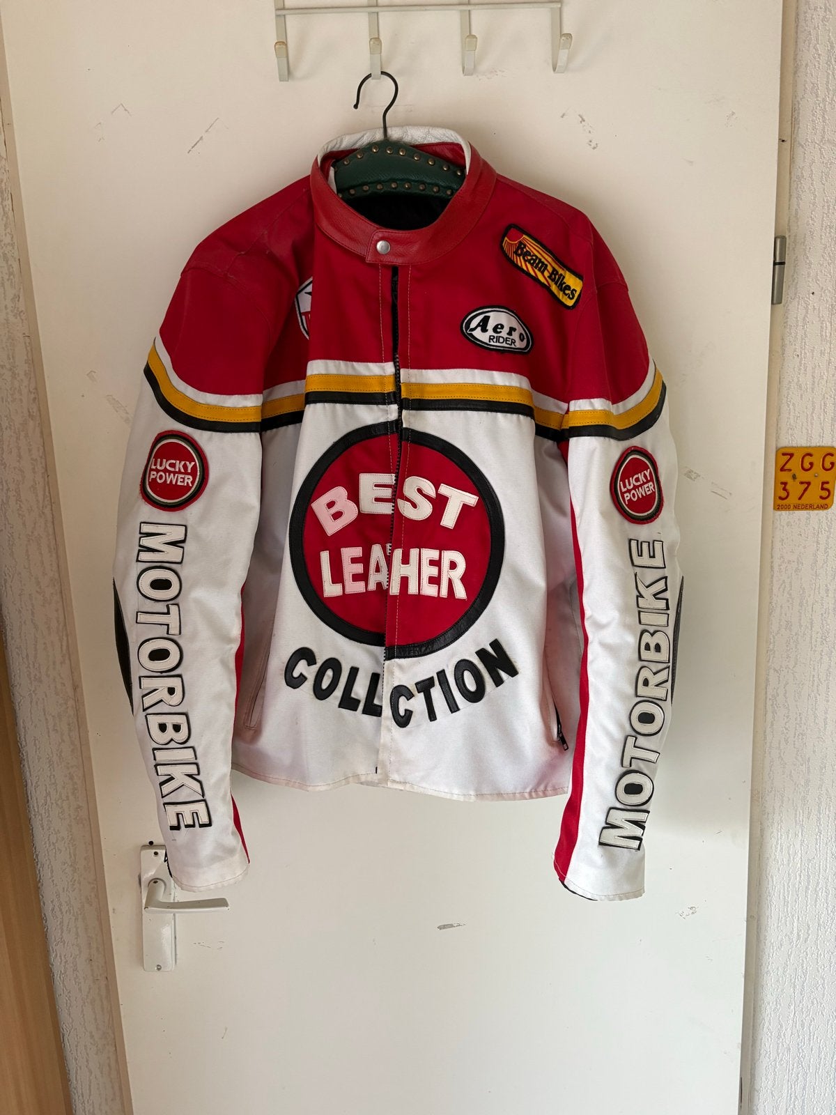 Vintage Motorjas "Best Leather Collection" - Racing Stijl, Ophalen of Verzenden, Tweedehands, Heren, Jas | textiel