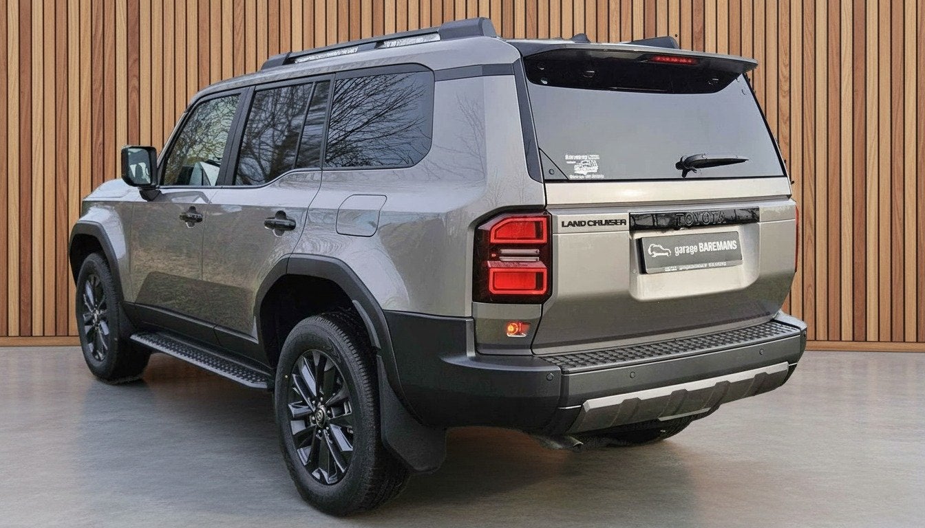 Toyota Land Cruiser 2.8 D-4D Hybrid Professional Pano Dak VA, Auto's, Automaat, Zwart, 4 cilinders, Beige