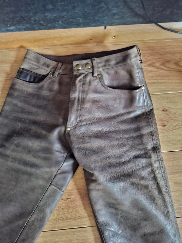 Leren motorbroek heren maat 48 Hein Gericke, Motoren, Kleding | Motorkleding, Ophalen of Verzenden, Tweedehands, Heren, Broek | leer
