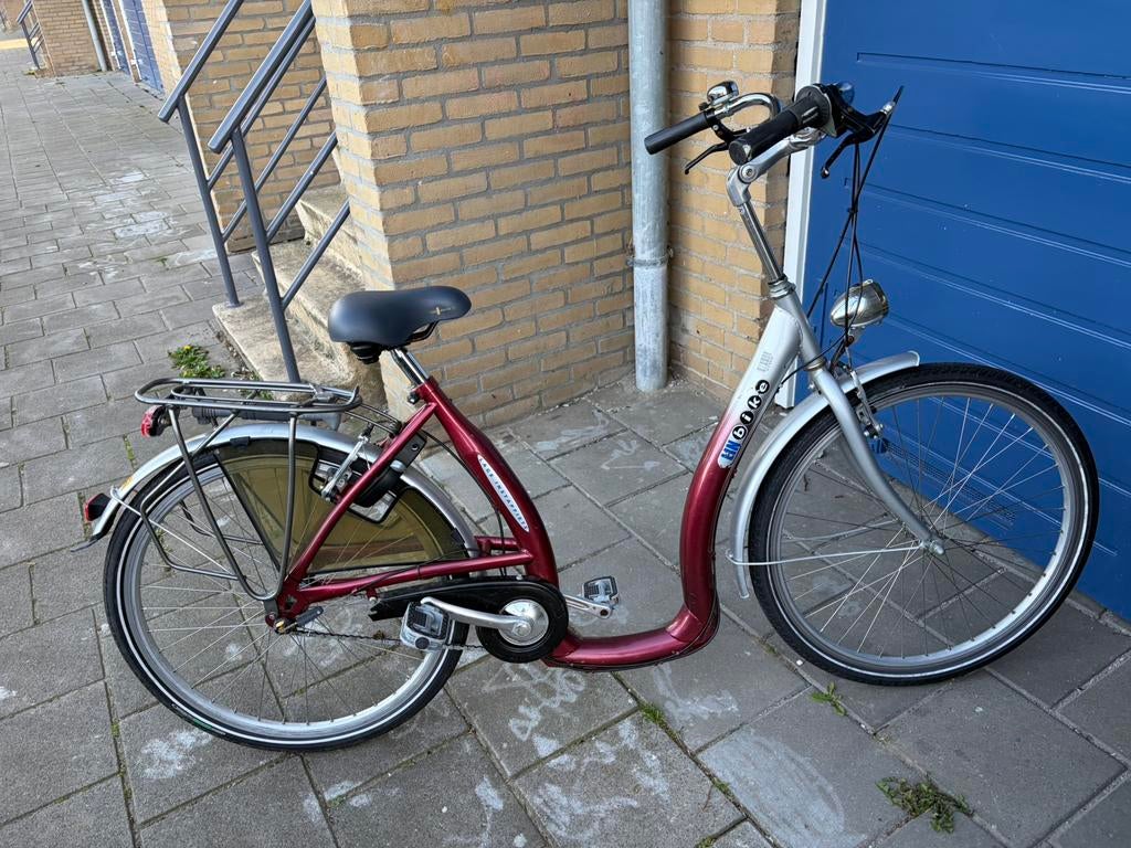 Moederfiets / damesfiets lage instap 26 inch framemaat 47 cm, Fietsen en Brommers, Fietsen | Dames | Moederfietsen, Gebruikt, Velgrem