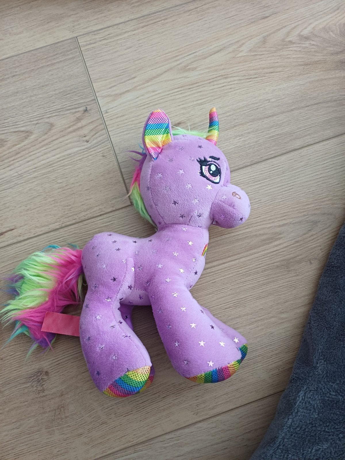 Unicorn knuffel paars, Ophalen of Verzenden, Zo goed als nieuw, Overige typen