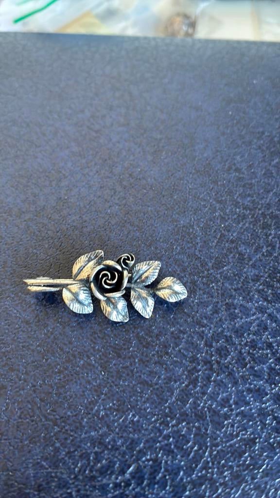 Broche 925 sterling zilver Teka Theodor Klotz Pforzheim, Ophalen of Verzenden, Zo goed als nieuw, Zilver