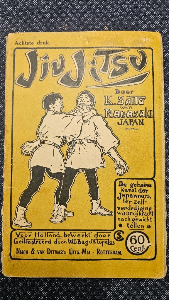 Antiek Jiu Jitsu K. Saito – 8e druk ca. 1921, Gelezen, Vechtsport, Ophalen of Verzenden, K. Saito