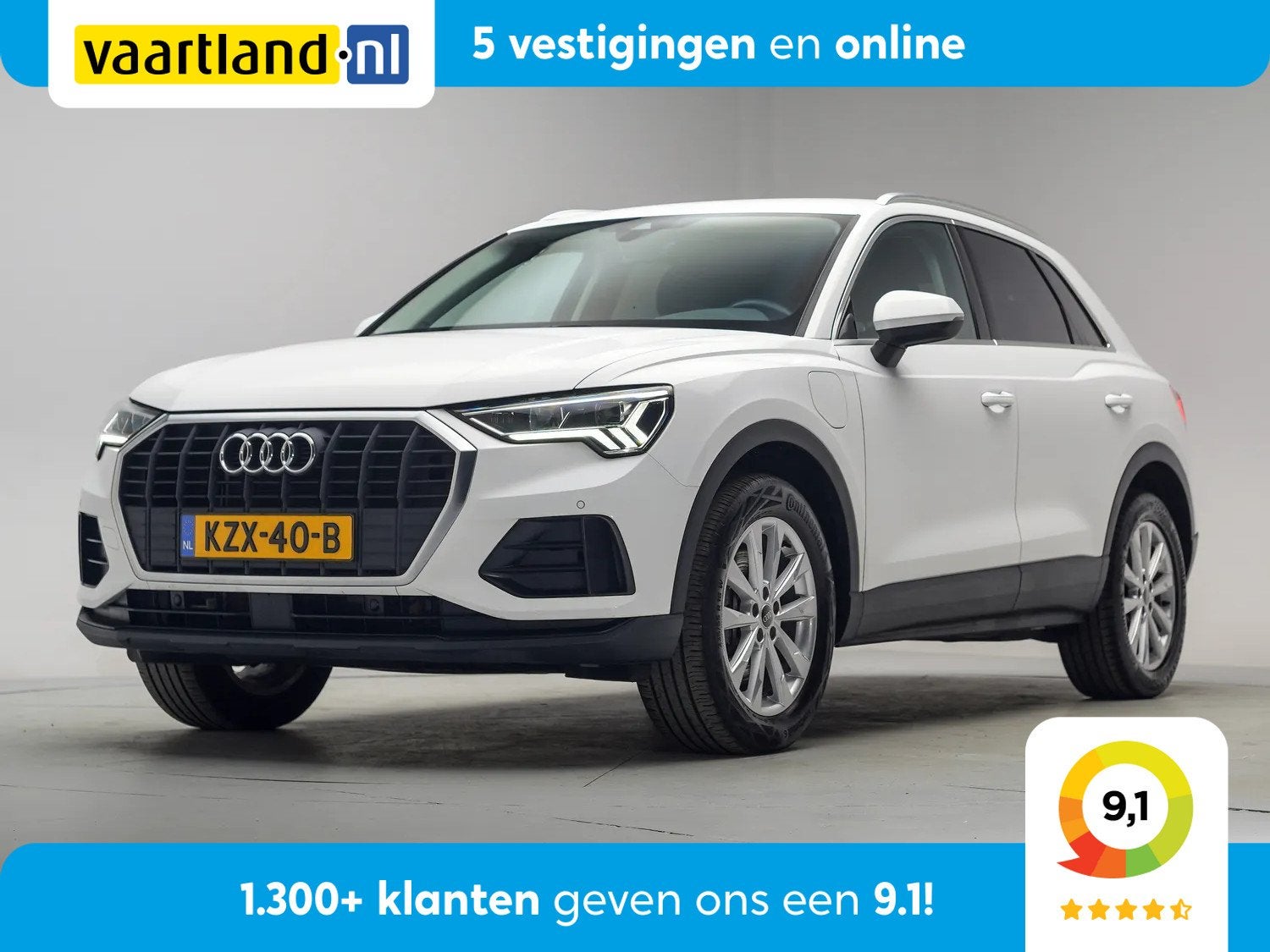Audi Q3 45 TFSI e Advanced edition Aut. [ Navi Sportstoelen, Auto's, Gebruikt, Wit, 245 pk, Hybride Elektrisch/Benzine