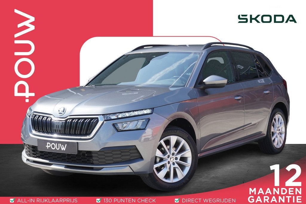 Skoda Kamiq 1.0 TSI 110pk DSG Sport Business | Trekhaak | Ca, Auto's, Skoda, 12 maanden, Gebruikt, Leder en Stof, Origineel Nederlands