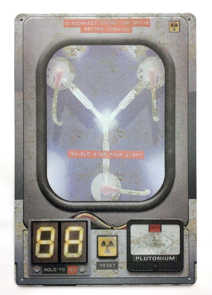 Back to the Future Flux Capacitor Metalen Wandbord ., Verzenden, Nieuw, Poster
